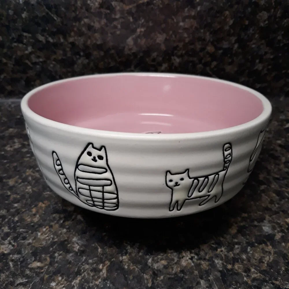 Super cute kitty cat ceramic bowl